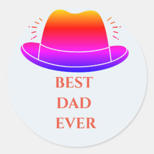Fathers day classic round sticker