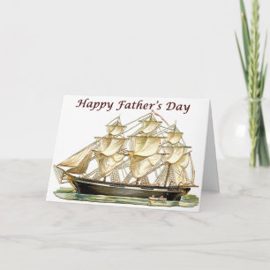 Father's Day Classic Tall Ship Card