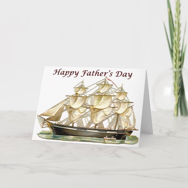 Father's Day Classic Tall Ship Card (Front)