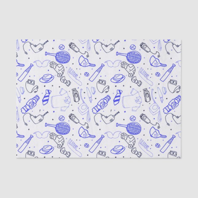 Father's Day Collage Tissue Paper (Front)