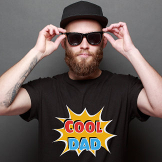 Fathers Day Comic Book Cool Dad Mens T-Shirt