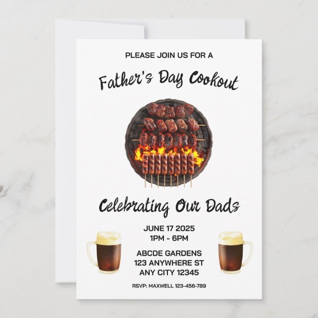 Father's Day Cookout Invitation (Front)