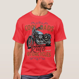 Fathers Day Cool Dads Ride Motorcycles Biker T-Shirt