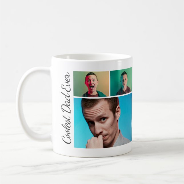 Father's Day Coolest Dad Ever Funny Nutrition Coffee Mug (Left)