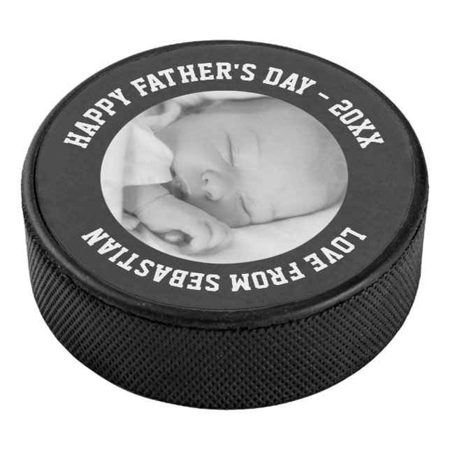 Fathers Day Custom One of a Kind Personalised Hockey Puck (3/4)