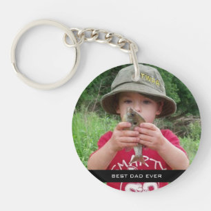 Fathers Day Custom Photo Best Dad Ever Key Ring