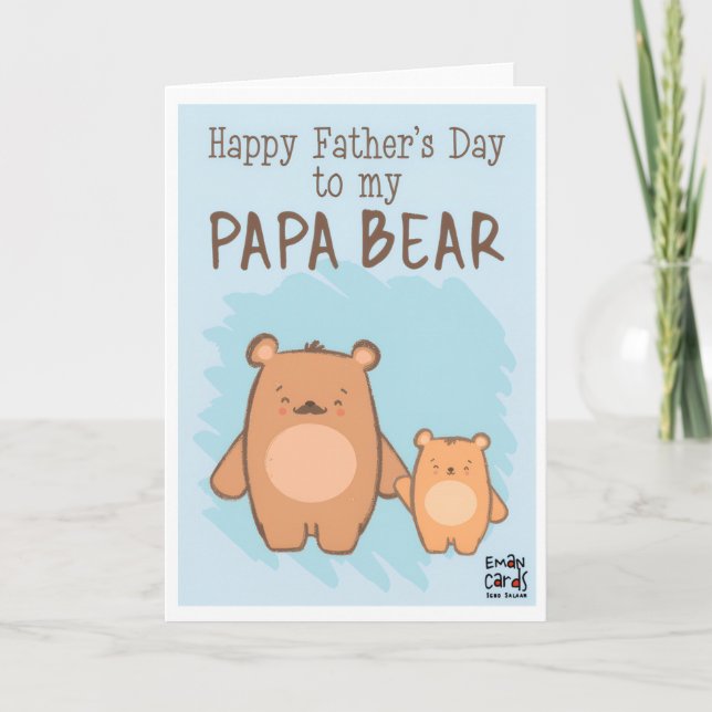 Father's Day - Cute Bear Card (Front)