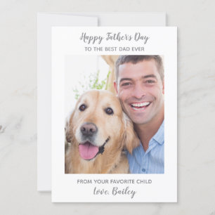 Father's Day Cute Personalised Dog Dad Pet Photo Holiday Card