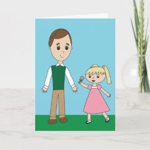 Fathers Day Cute To Dad from Daughter Personalised Card