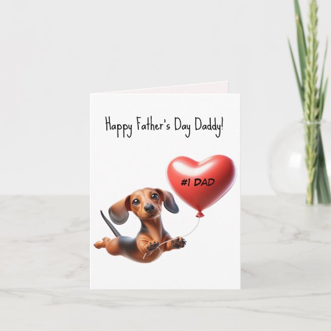 Father's Day Dachshund Card (Front)
