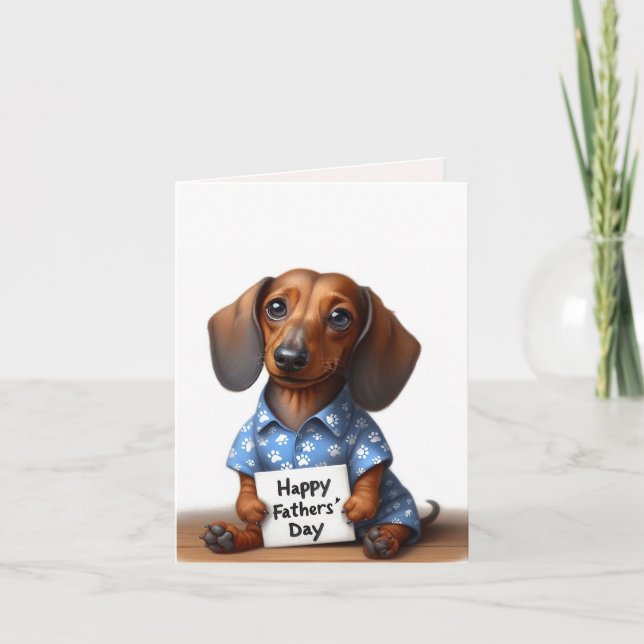 Father's Day Dachshund Card (Front)
