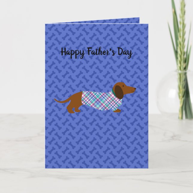 Father's Day Dachshund Card (Front)