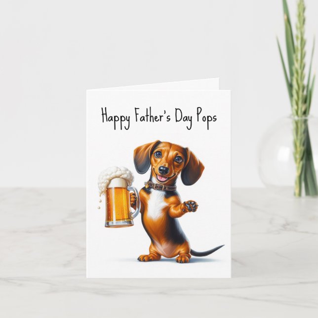 Father's Day Dachshund Card (Front)