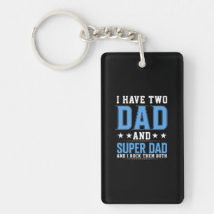 Father's Day Dad And Super Dad I Rock Them Key Ring