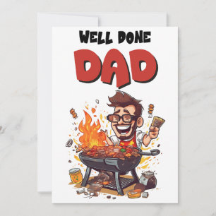 Father's Day Dad Barbecue Funny Meme  Invitation