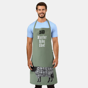 Fathers Day, Dad Best Ribs Man  Beef Apron