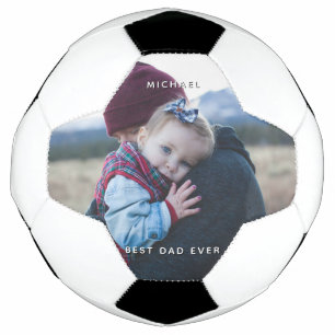 Father's Day Dad Daughter Custom Photo Message Football