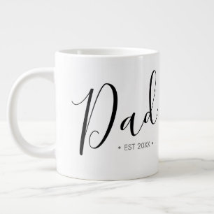 Father's Day   Dad Established Year Personalised Large Coffee Mug