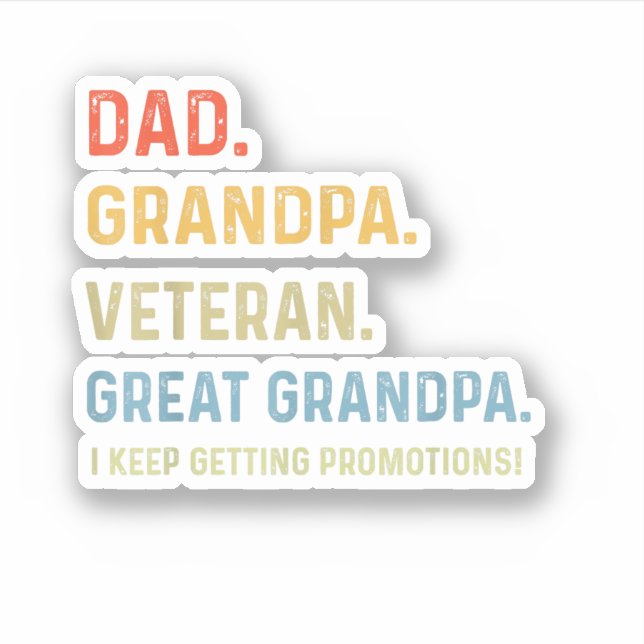 Fathers Day Dad Grandpa Veteran Great Grandpa (Front)