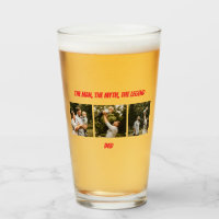 Father's Day Dad Legend Photo Drinking Glass