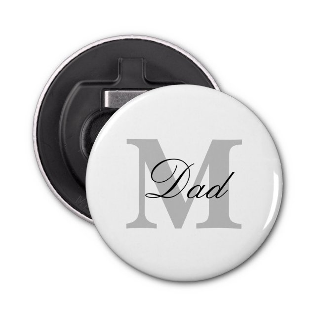 Father's Day Dad Monogram Initials Custom Gifts Bottle Opener (Front)