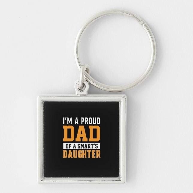 Father's Day Dad Of A Smart Daughter Key Ring (Front)