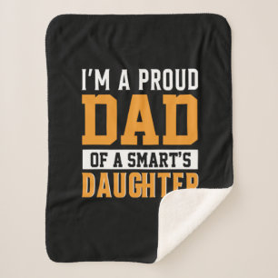 Father's Day Dad Of A Smart Daughter Sherpa Blanket