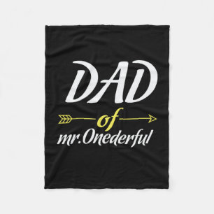Father's Day Dad Of Mr Onederful Fleece Blanket