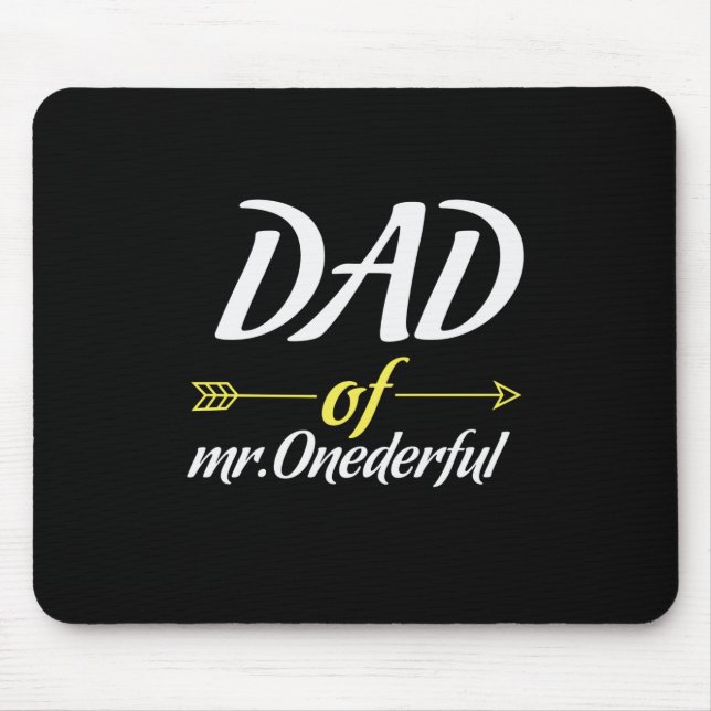 Father's Day Dad Of Mr Onederful Mouse Mat (Front)