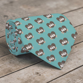 Father's Day Dad Pattern Necktie Tie