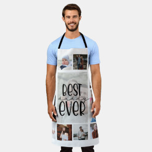 Fathers day Dad Photo Collage Apron
