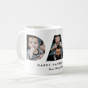Father's Day Dad Photo Letters Coffee Mug