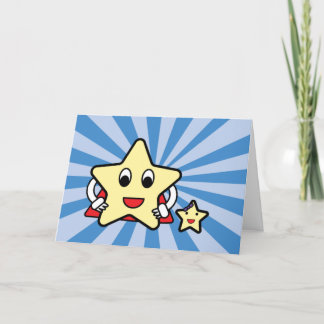 Fathers Day Dad Super Star From Daughter Funny Thank You Card