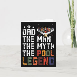 Fathers Day Dad The Pool Billiards Legend  Card