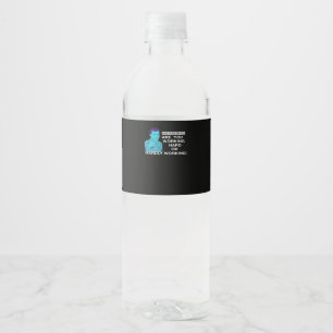 Fathers Day Dad Wisdom Working Hard Or Hardly Work Water Bottle Label