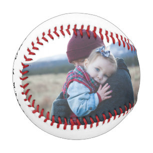 Father's Day Dad with Baby Girl Custom Photo Baseball