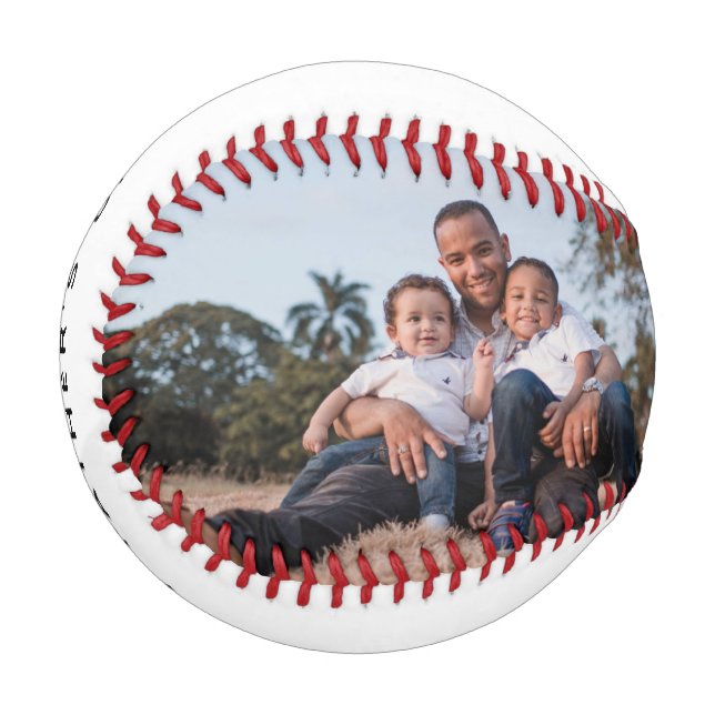 Father's Day Dad with Kids Custom Photo Baseball (Front Left)