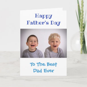 Fathers Day Dad World's Best Ever Kids Photo Card