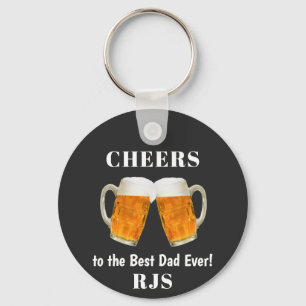 Father's Day Dad World's Best Ever Monogram Key Ring
