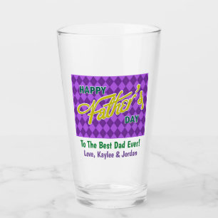 Father's Day Dad World's Best Ever Pint Beer Glass