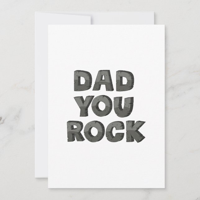 Father's Day Dad you rock funny rock Holiday Card (Front)