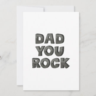 Father's Day Dad you rock funny rock Holiday Card