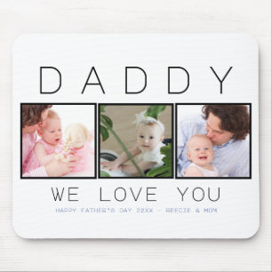 Father's Day Daddy 3 Photo Mouse Mat