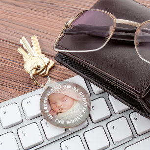 Father's Day Daddy Belongs To Me Photo Key Ring