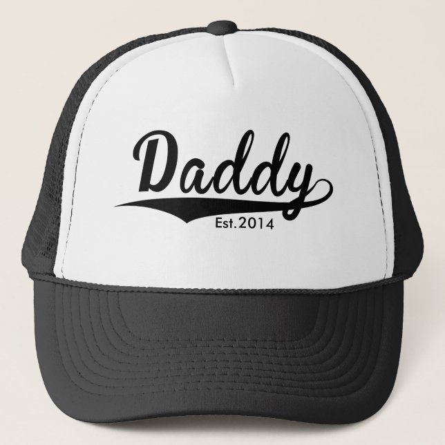 Father's Day - "Daddy Est. Add Year" Trucker Hat (Front)
