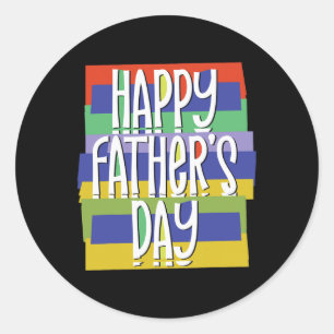 Father's Day Daddy For Dad Son Daughter Toddler Ki Classic Round Sticker
