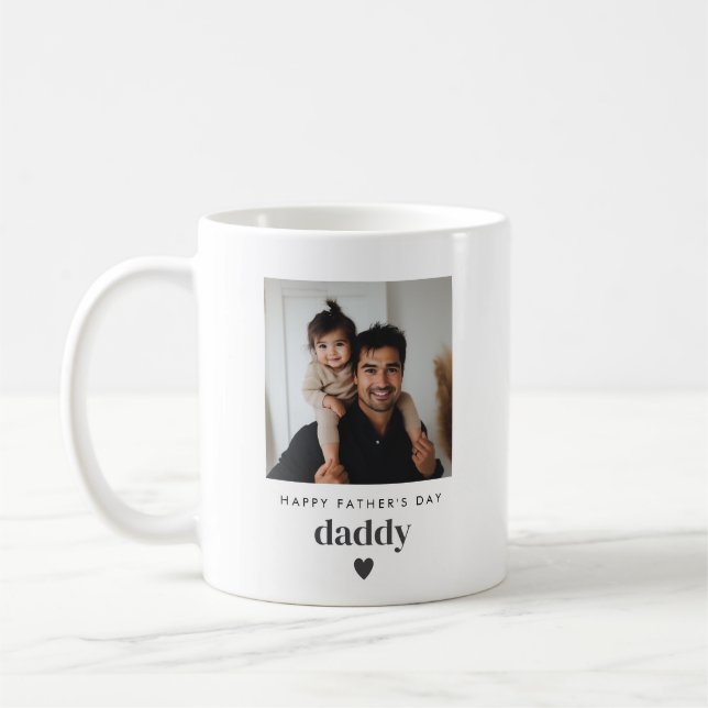 Fathers Day Daddy Photo Coffee Mug (Left)