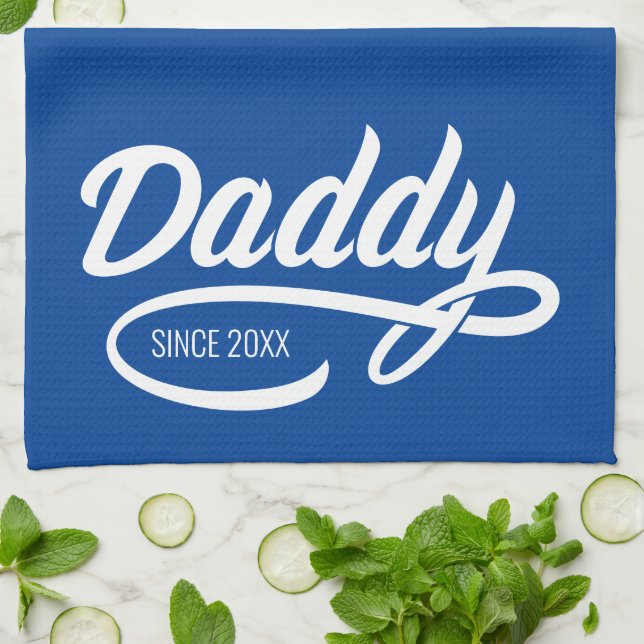 Father's Day - Daddy Since… Tea Towel (Folded)