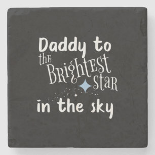 Father's Day Daddy To The Brightest Star Stone Coaster