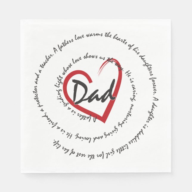Fathers Day - Dads Napkin (Front)